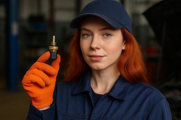 автомеханік з датчиком температури