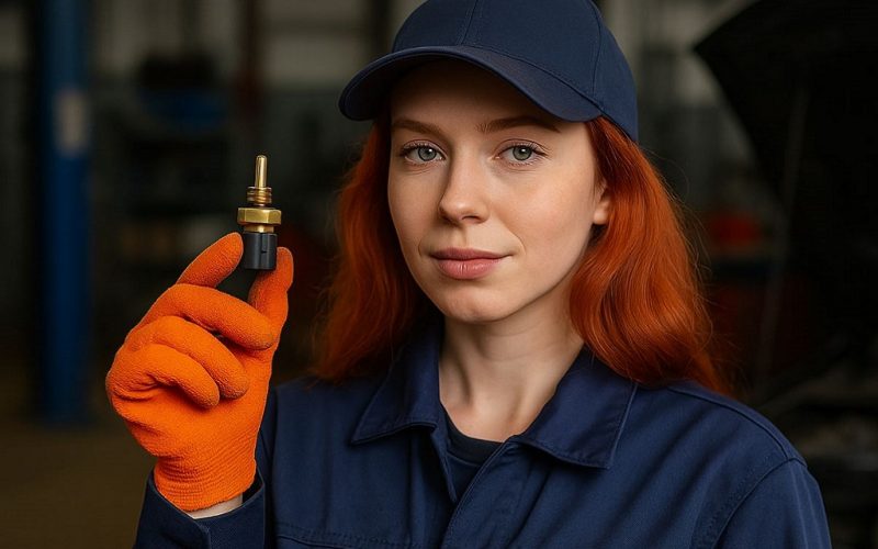 автомеханік з датчиком температури